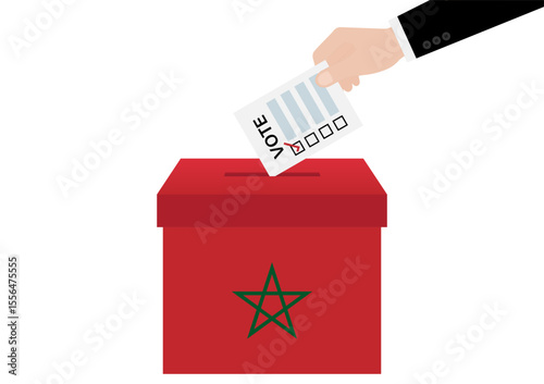 Election in Morocco. Election Concept. Vector Illustration.