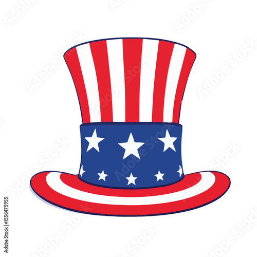 uncle sam hat with american flag
