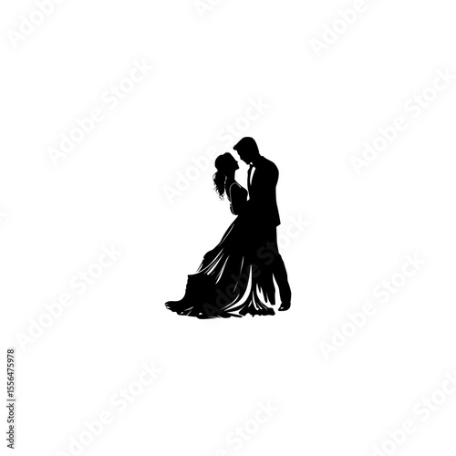 wedding couple silhouette