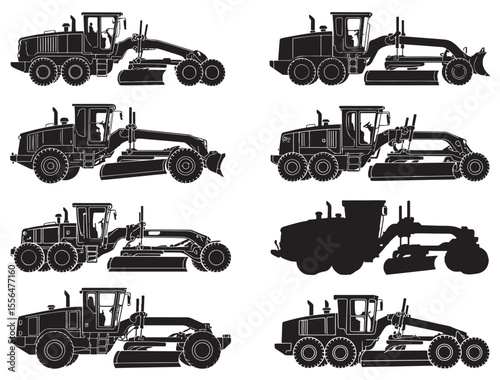 MOTOR GRADER SILHOUETTE