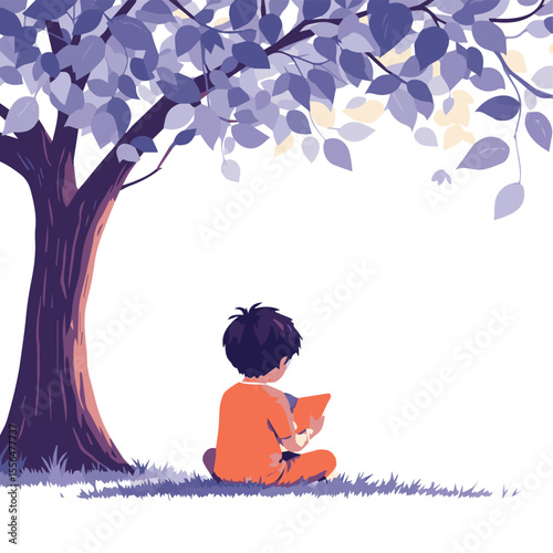 Reading Under Tree