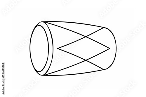 Dholak drum musical instrument outline percussion traditional