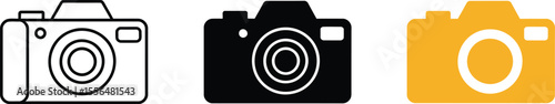 Camera icon vector illustration photography equipment dslr lens photo graphic design image picture digital 100mm editable vector illustration with png format