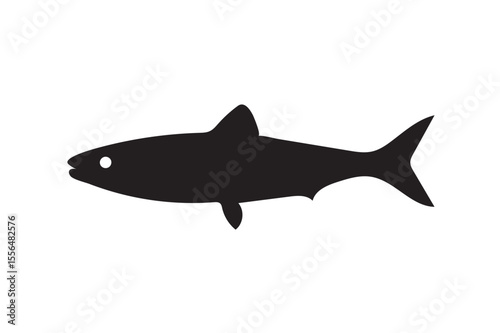 Anchovy fish silhouette