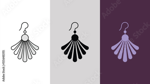 Earring designs vector art fashion jewelry illustration graphic design accessory style elegant icon set editable vector illustration with png format