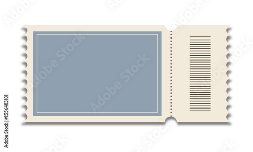 Ticket template on white background.