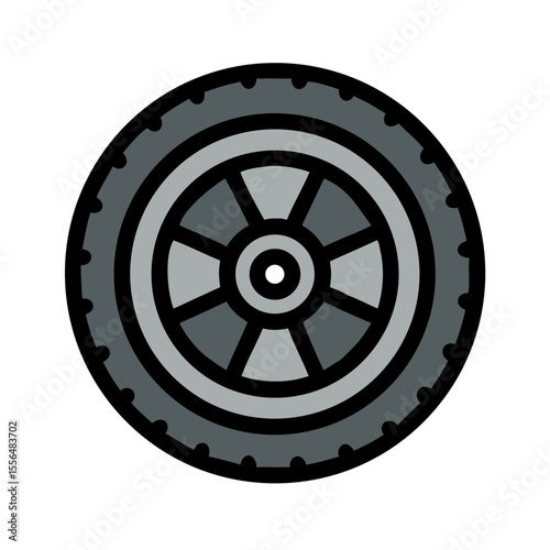 car wheel isolated on white background