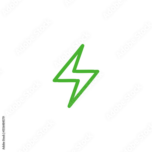 Green energy icon logo flat vector design