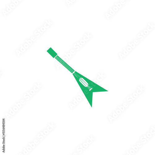 Rocking Guitar icon logo flat vector design