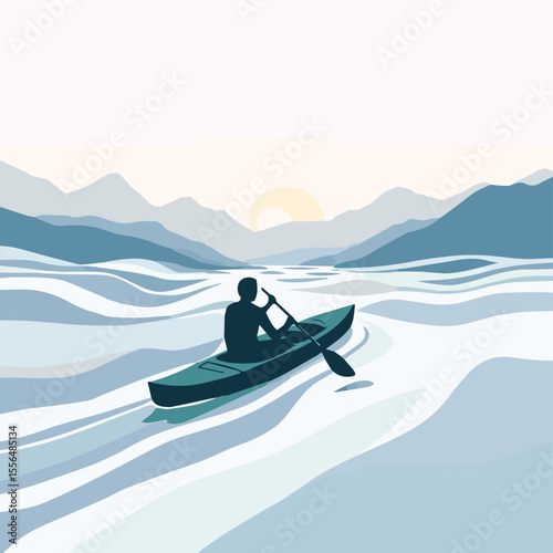 kayaking on the lake