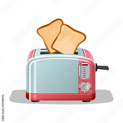 A toaster popping out two slices of toast
