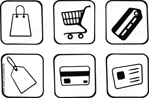  E-commerce and Shopping Icon Set