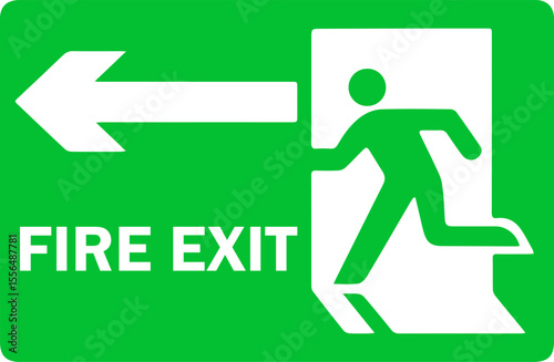 fire exit sign design for templates.