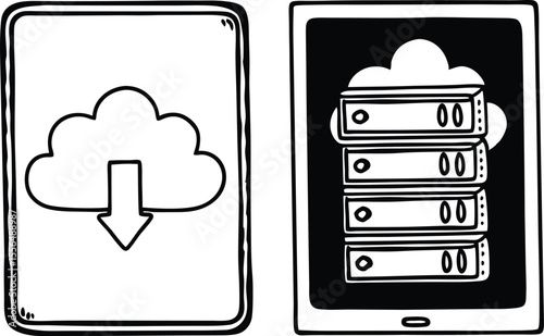  Cloud Storage and Server Icons