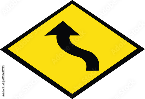 Warning sign of traffic signal isolated. Traffic  icon vector on yellow square sign. Creative traffic light sign template
