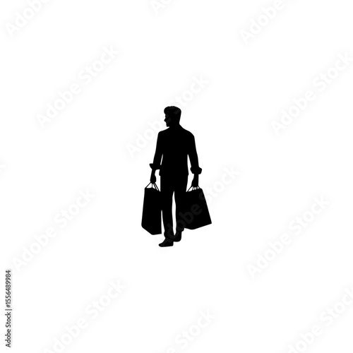 Shopping icon silhouette