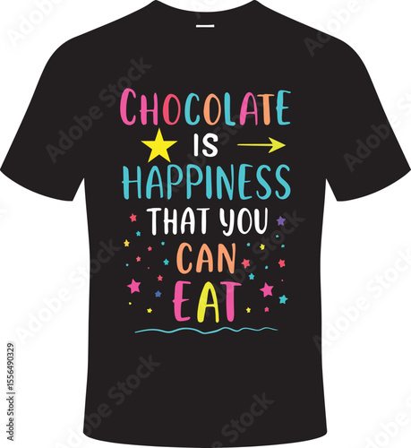 Chocolate happiness edible treat black shirt