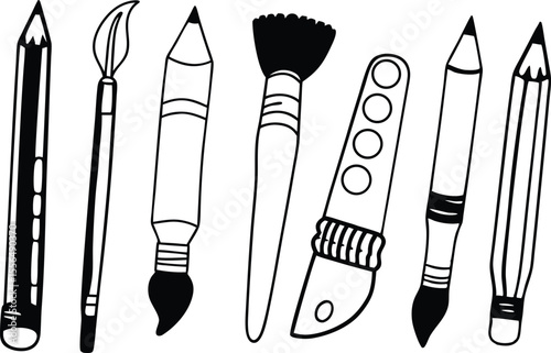 Art and Drawing Tools Icons