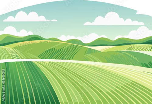 Sujet de paysage agricole durable