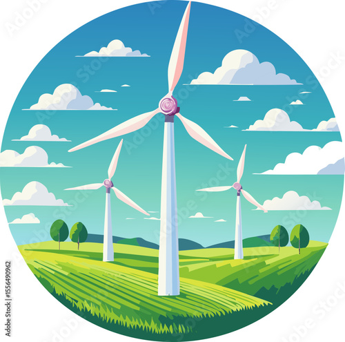 Sujet d’énergie éolienne dans la nature