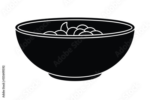 vector black bowl