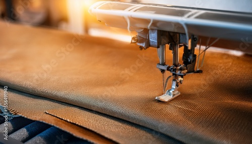 furniture upholstery plant stretching fabric tight focus