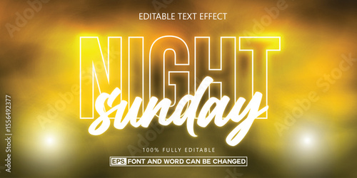 Neon club editable text effect, Trending style