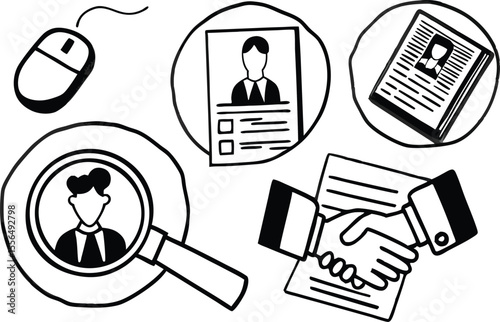 Online Job Search Icons