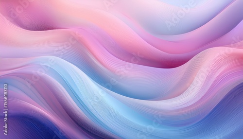 abstract wave background with pastel gradients of pink purple and blue soft texture and smooth flowing lines for elegant design and modern art