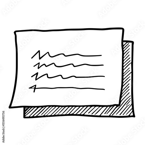 Doodle sketch vector icon of a notepad for notes and organization concepts