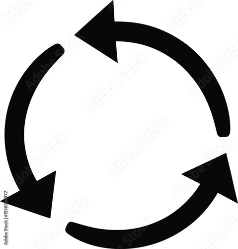Circular Arrows Recycling, Renewal, and Continuous Improvement Cycle Icon