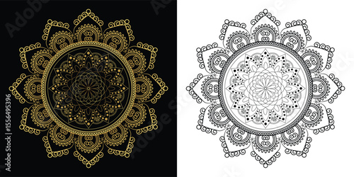 Golden Mandala Design