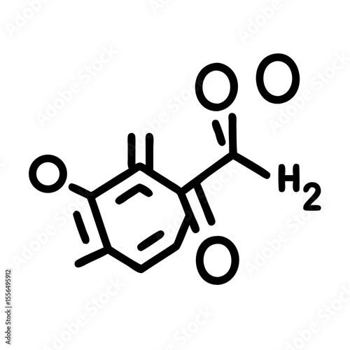 Oxygen molecule with green labeling O₂, vector illustration, transparent background, copy space