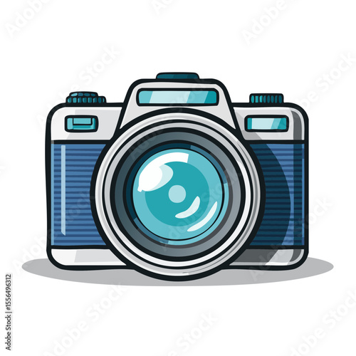Illustrated Camera Capturing Photography Digital Art Design for Creative Projects