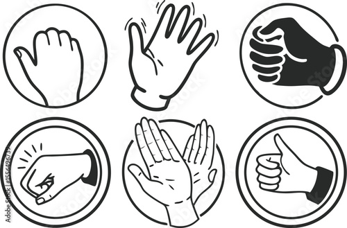 Hand Gestures and Actions Icons