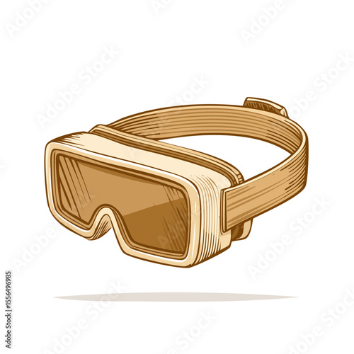 VR Glasses Illustration for Virtual Reality, Gaming, and Technology on Black Background
