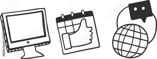 Online Job and Freelance Icons