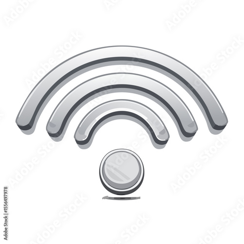 Stylized WiFi Symbol on Black Background Illustrates Connectivity and Digital Communication