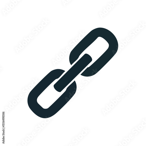 Two connected chains on a black background symbolizing links and connections