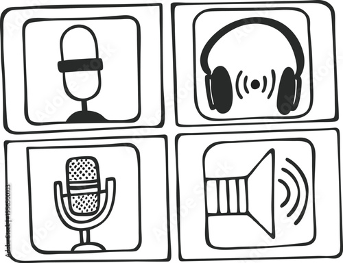 Podcast Media Icons