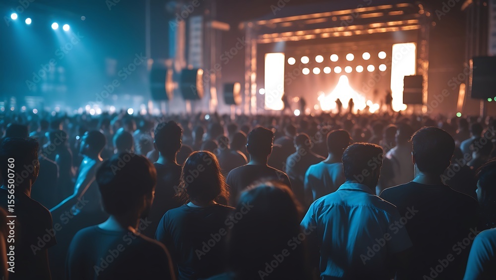 custom made wallpaper toronto digitalLive Event Atmosphere: Large Crowd Enjoying an Outdoor Performance