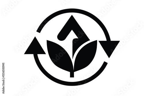 recycle symbol on white background