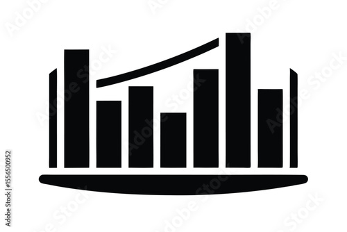 business graph with arrow