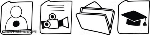 Online Class Platform Icons