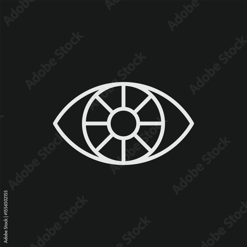 Creative Vision and Color Wheel Eye Icon for Graphic Design, Art, and Color Theory