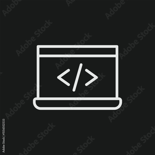 Web and Software Development Icon for Programming, Front-End Coding, and Computer Science