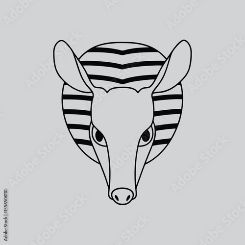 Armadillo Head Face Graphic Print