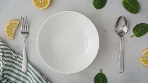plate and food mockup background