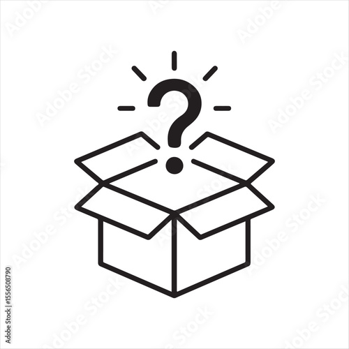 Mysterious Gift Box with Question Mark Awaiting Discovery An Engaging Concept for Surprise Unveiling and Intrigue Element of Anticipation