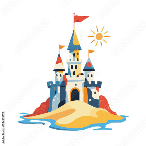 fairy tale castle on the hill